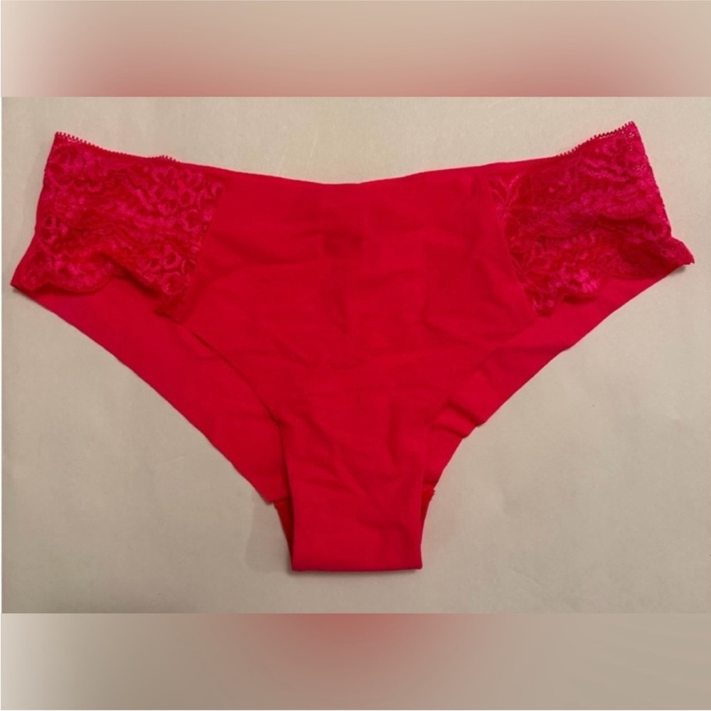 NEW Victoria's Secret Lace Panties NWT PINK Coral Neon Red Seamless